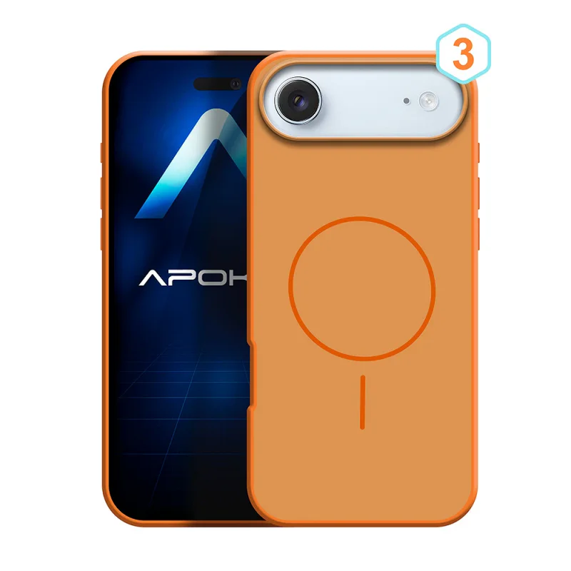 Capa de Silicone Bicolor com MagSafe Apokin para iPhone 17 Air Variedade de cores - Imagem 4