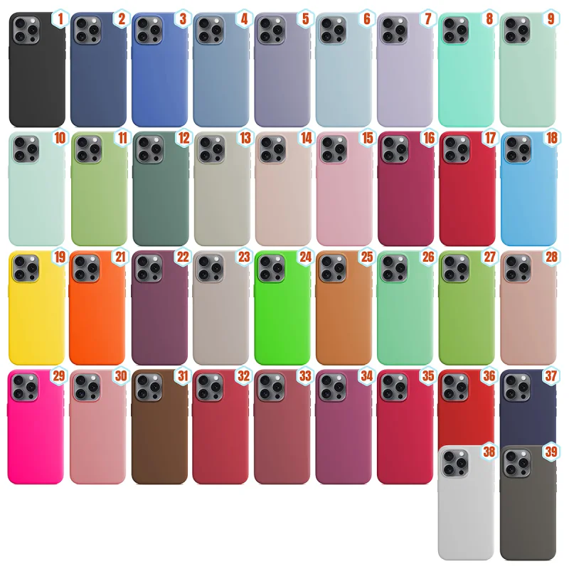 Capa de Silicone Líquido Apokin para iPhone 16 Pro, Rosa-Fúcsia 4