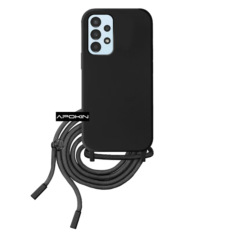 Capa Apokin para Samsung Galaxy A13 4G Macia com Cordão Azul turquesa - Imagem 6