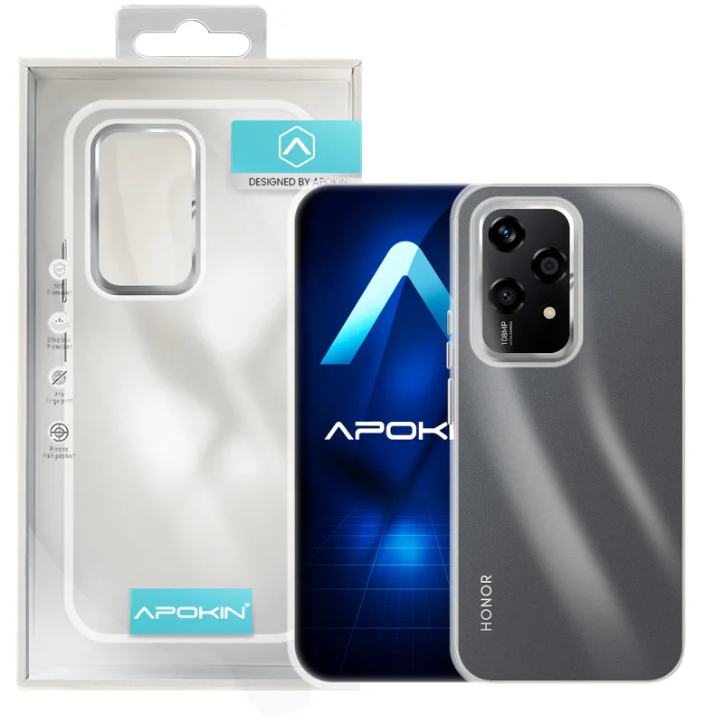 Capa Acrílica Transparente Apokin para Honor 200 Lite Preto - Imagem 3