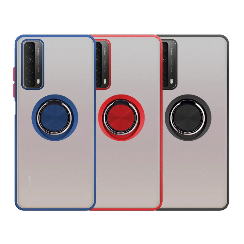 Capa de Gel Apokin Magnética com Suporte Fumada para Huawei P Smart 2021 Azul - Imagem 1