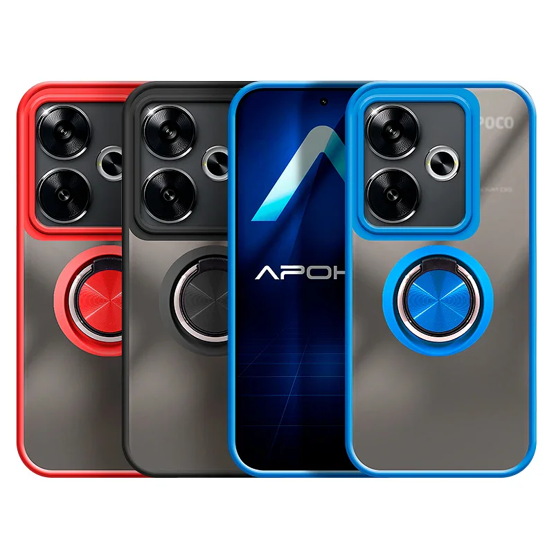 Capa de Gel Apokin com Suporte Fumado para Xiaomi Poco F6 Azul - Imagem 1
