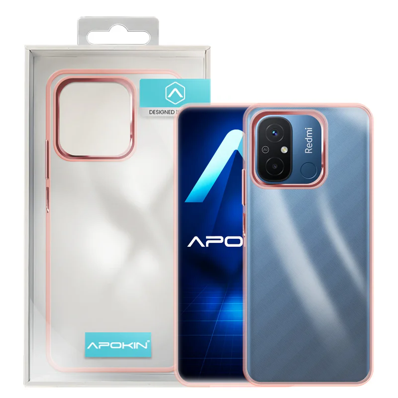 Capa Apokin em Acrílico Transparente para Xiaomi Redmi 12C Preto - Imagem 5