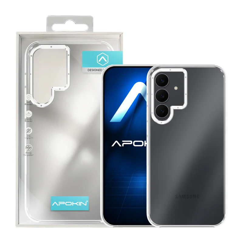 Capa Reforçada Transparente Samsung Galaxy A55 Branca Lila - Imagem 4