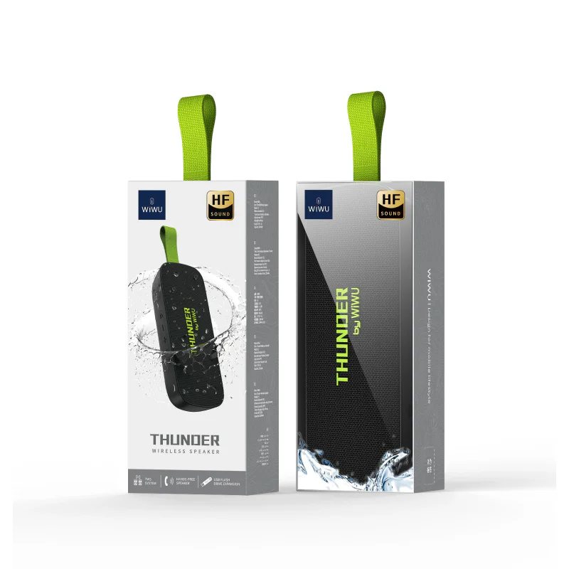 Coluna Bluetooth WIWU Thunder H2 Portátil Preta - Imagem 2