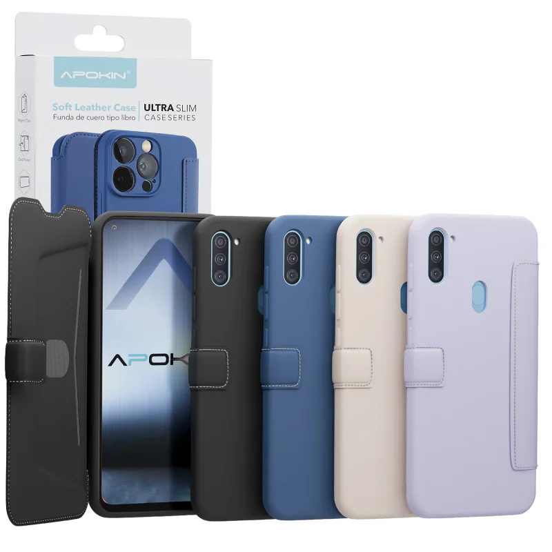 Capa Apokin para Samsung Galaxy A11 em Silicone Efeito Pele Variedade de cores - Imagem 1