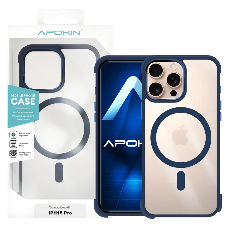 Capa Apokin Silicone Premium com MagSafe para iPhone 15 Pro Rosa - Imagem 3