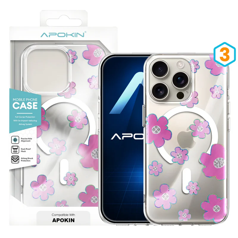 Capa Apokin para iPhone 16 Pro Max Silicone com MagSafe e Desenho 1 - Imagem 4