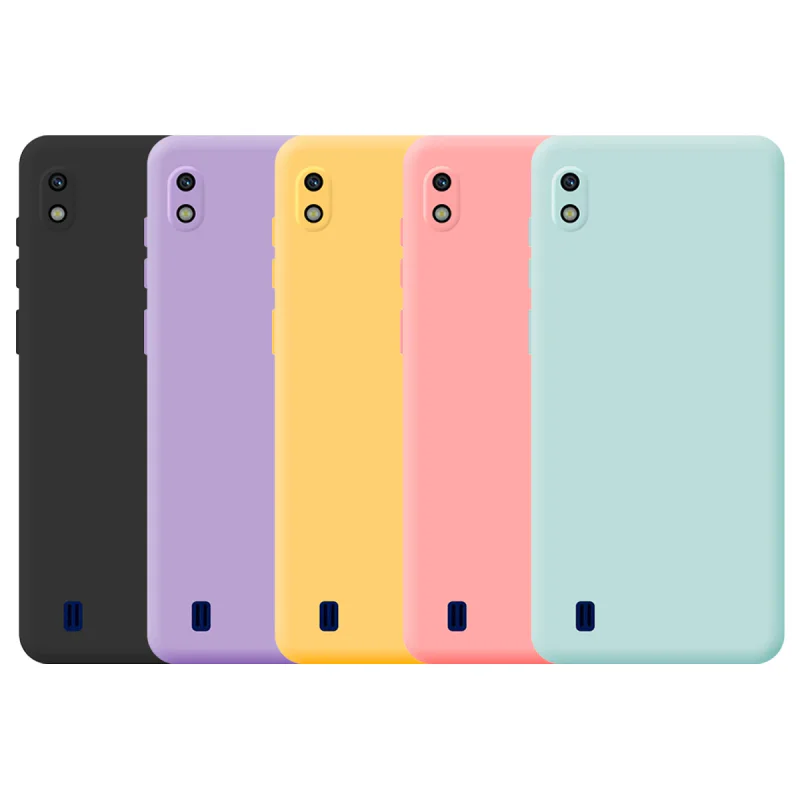 Capa Apokin para Samsung Galaxy A10 em Silicone Macio com Proteção de Câmara 3D Azul Turquesa - Imagem 1
