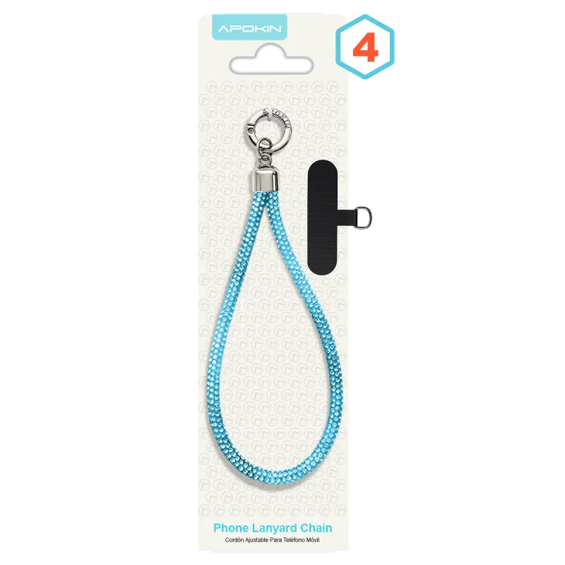Cordão Apokin de Pulseira com Brilhantes e Adaptador Universal Dourado - Imagem 5
