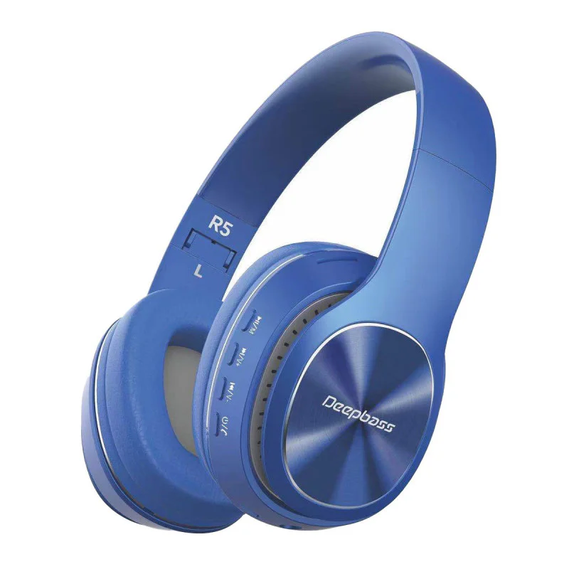 Auscultadores sem Fios Apokin Deepbass R5 com Arco Azul - Imagem 2