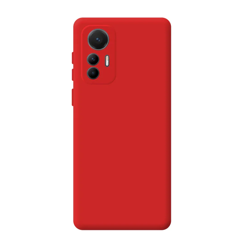 Capa Apokin para Xiaomi 12 Lite Silicone Macio com Proteção de Câmara 3D Vermelho