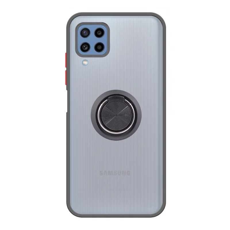Capa Apokin para Samsung Galaxy M22 e M32 em Gel com Suporte Fumado Azul - Imagem 4