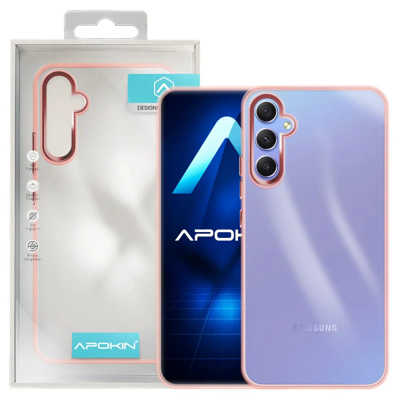Capa Acrílica Apokin para Samsung Galaxy A05s Transparente Lilás - Imagem 5