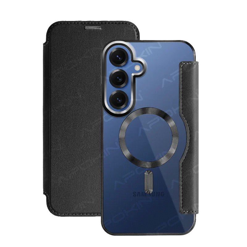 Capa Mocome Apokin para Samsung Galaxy S25 Acabamento Cromado com MagSafe Prata - Imagem 6