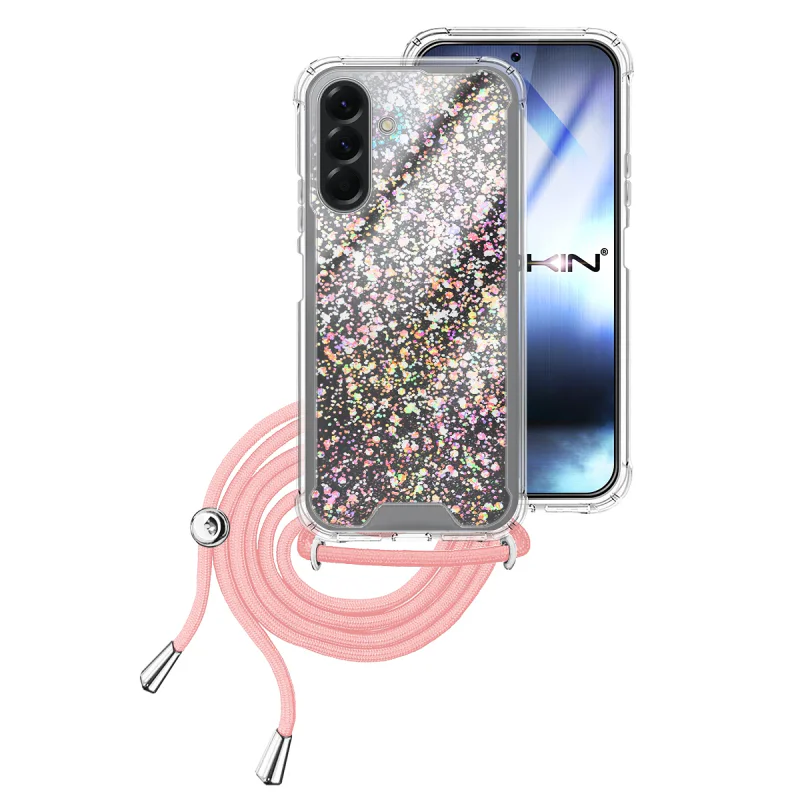 Capa Apokin para Samsung Galaxy A56 Gel Transparente com Cordão Variedade de cores - Imagem 3