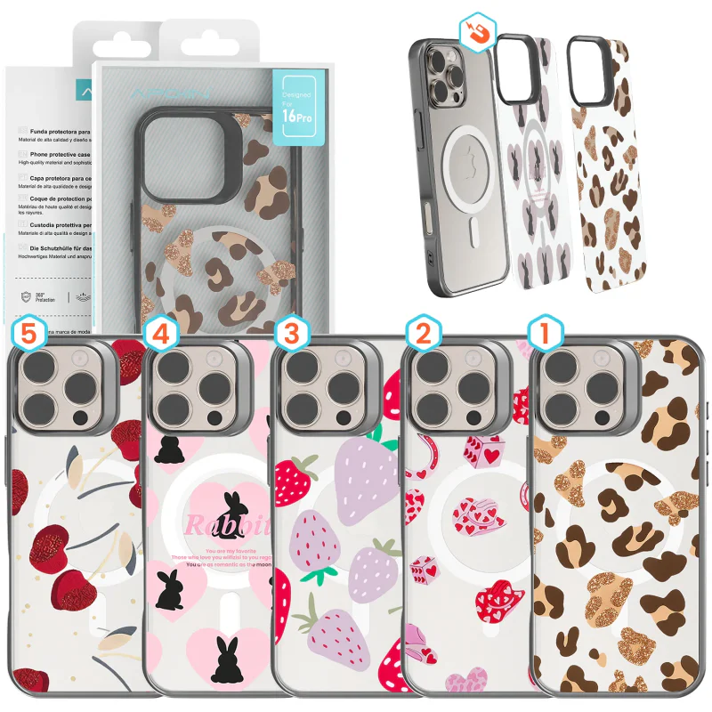 Capa Apokin para iPhone 14 Pro Max Semitransparente com Desenho e MagSafe Desenho 4 - Imagem 1
