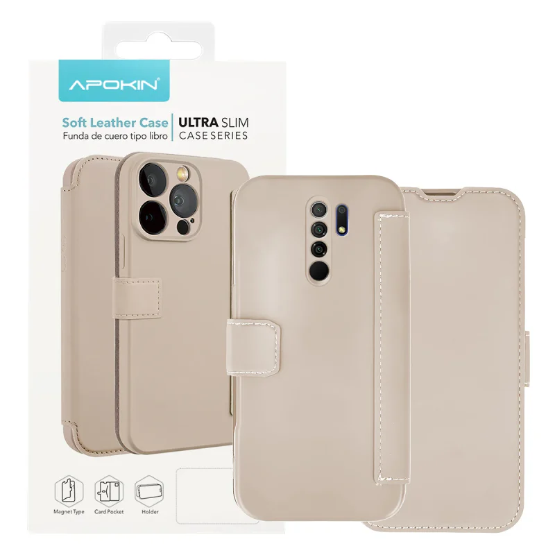 Capa Apokin para Xiaomi Redmi 9 Silicone Efeito Pele Preto - Imagem 3