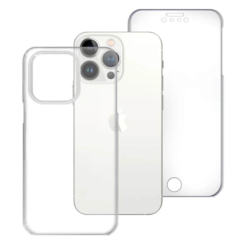 Capa Integral 360 Apokin para iPhone 13 Pro Transparente - Imagem 1