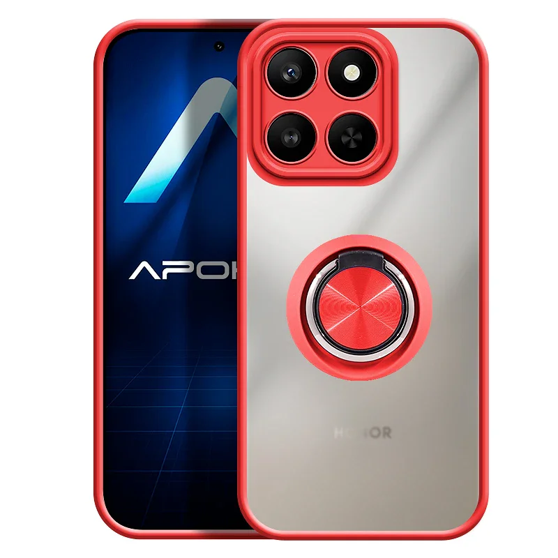 Capa Apokin para Honor 400 Smart em Gel Fumado com Íman e Suporte Preto - Imagem 4