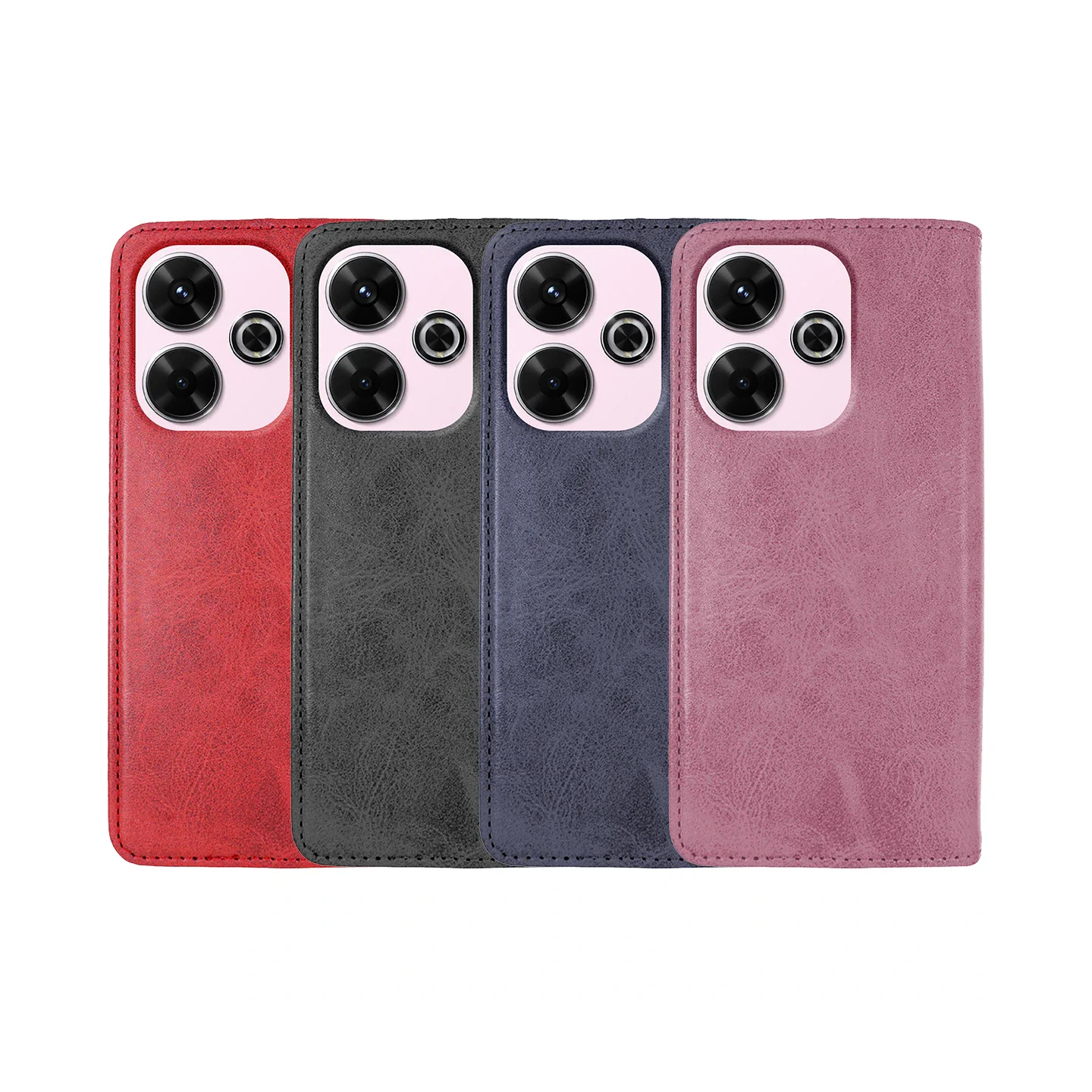 Capa Apokin para Xiaomi Redmi 13 em Pele Sintética com Porta-Cartões Variedade de cores