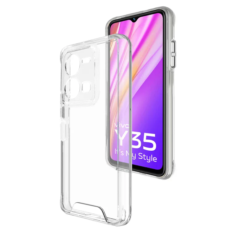 Capa Apokin Space para Vivo Y35 Acrílica Rígida Transparente