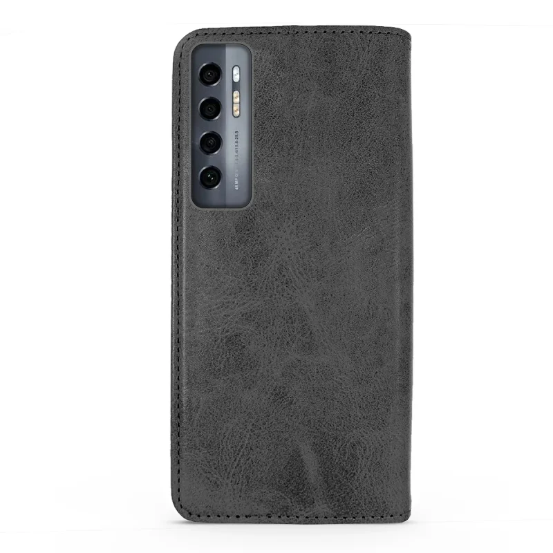 Capa Apokin para TCL 20 Pro 5G em Pele Sintética com Ranhura para Cartões Rosa - Imagem 3