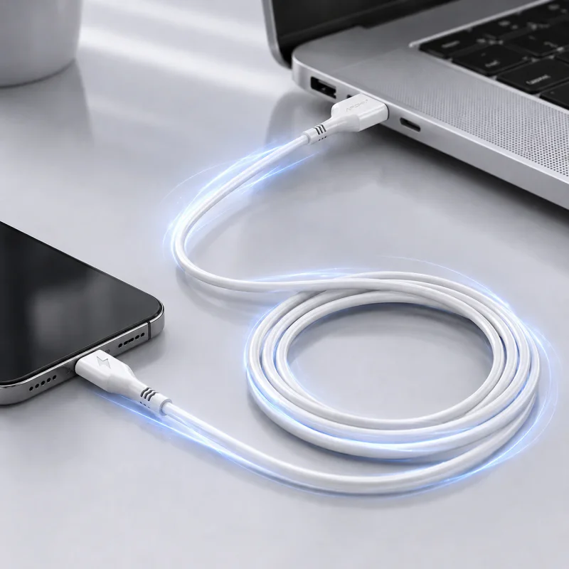Cabo USB-A para Lightning Apokin 12 W 3 A 1 m Branco - Imagem 4