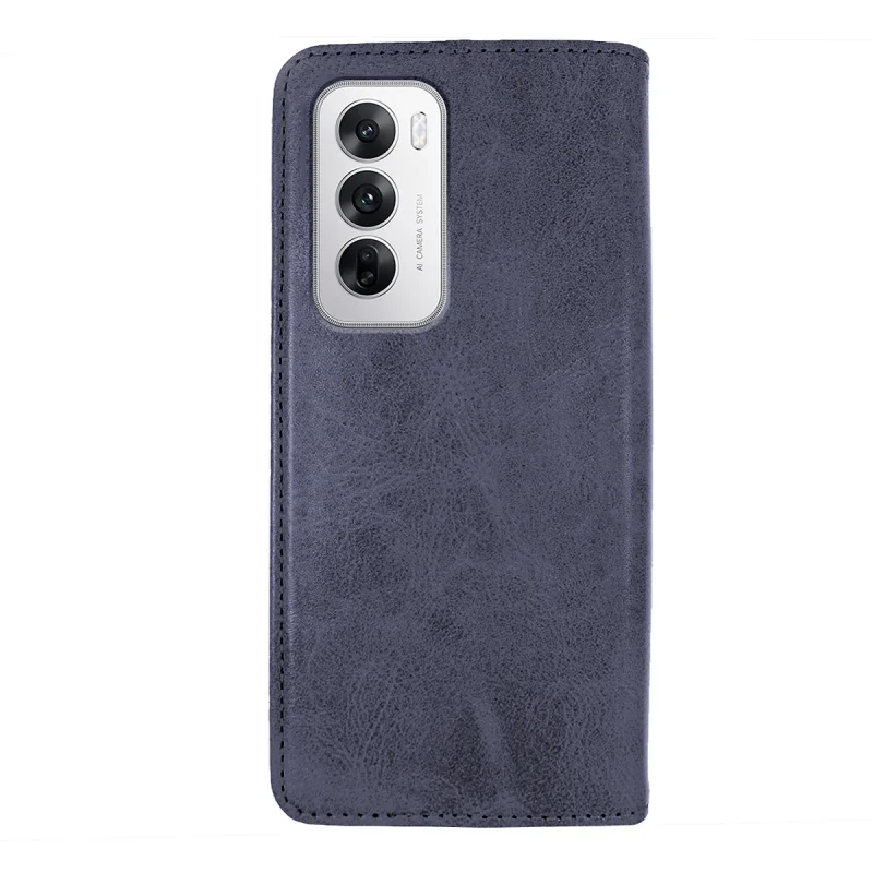 Capa com Tampa e Porta-cartões Apokin Oppo Reno 12 Pele Sintética Vermelho - Imagem 3