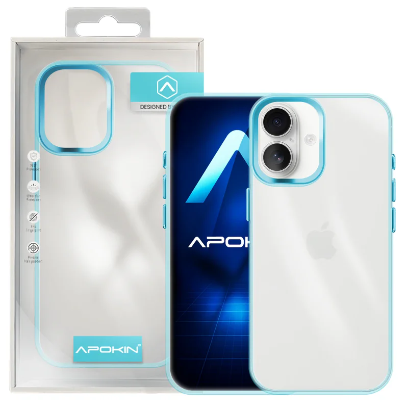 Capa Apokin para Apple iPhone 16 Plus Acrílica Transparente Branco - Imagem 6