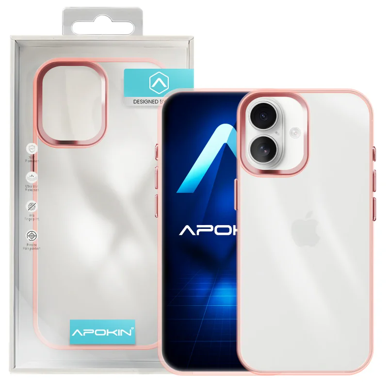 Capa Apokin para Apple iPhone 16 Plus Acrílica Transparente Branco - Imagem 5
