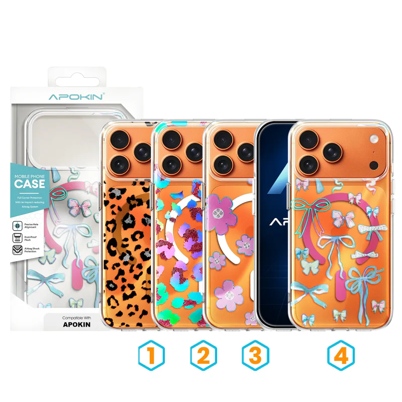 Capa de Silicone Apokin com Desenho e MagSafe para iPhone 17 Pro Max e 18 Pro Max Cor: 2 - Imagem 1