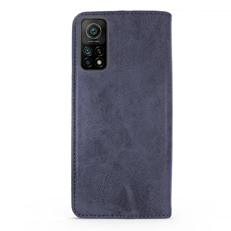 Capa com Tampa Apokin para Xiaomi Mi 10T em Pele Sintética com Porta-cartões Vermelho - Imagem 6