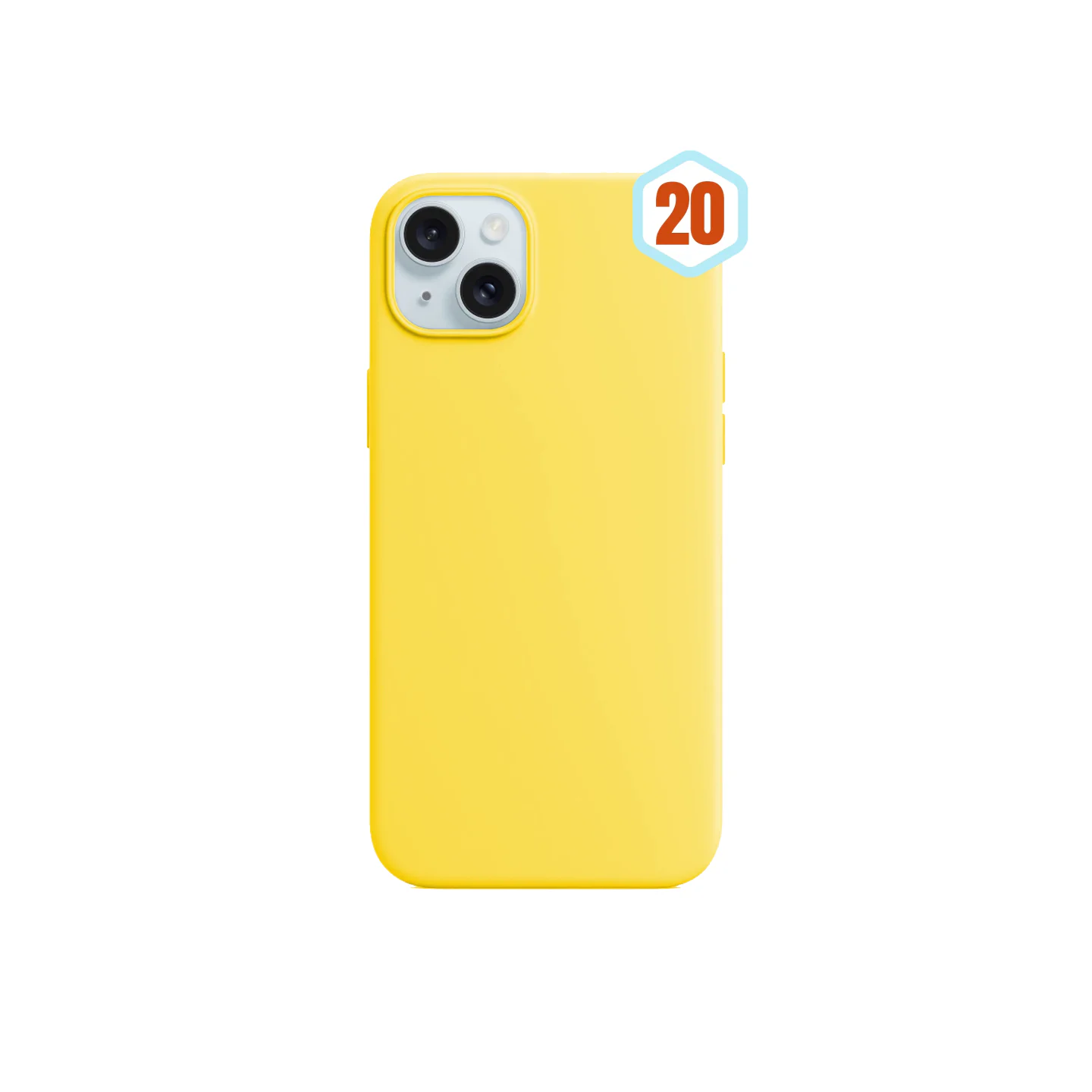 Capa de Silicone Líquido Apokin para iPhone 14 Plus, Amarelo - Imagem 1