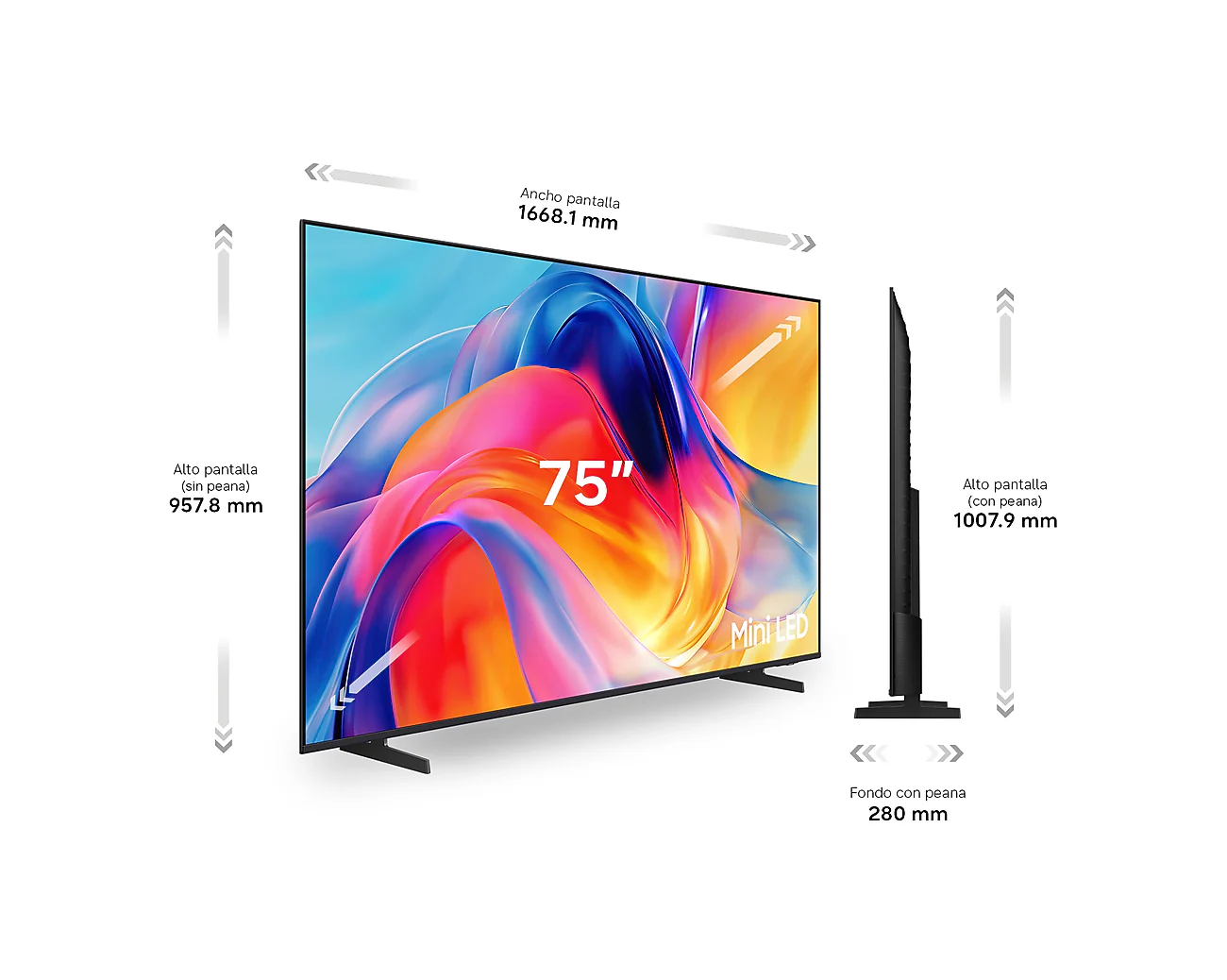 Televisão Samsung M72H 75" Mini LED 4K Ultra HD Smart TV Tizen Wi-Fi - Imagem 7