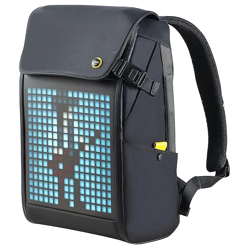 Mochila para Portátil Apokin Divoom Pixoo Pixel Art com Ecrã LED de 15 polegadas Preto