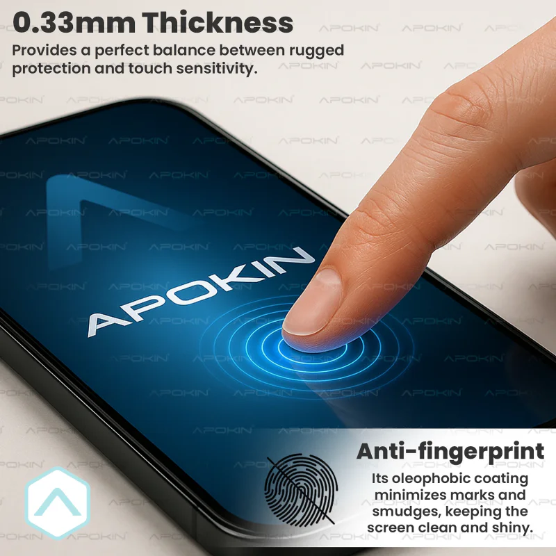 Película Apokin para iPhone 13 Mini em Vidro Temperado Curvo 11D Transparente - Imagem 5