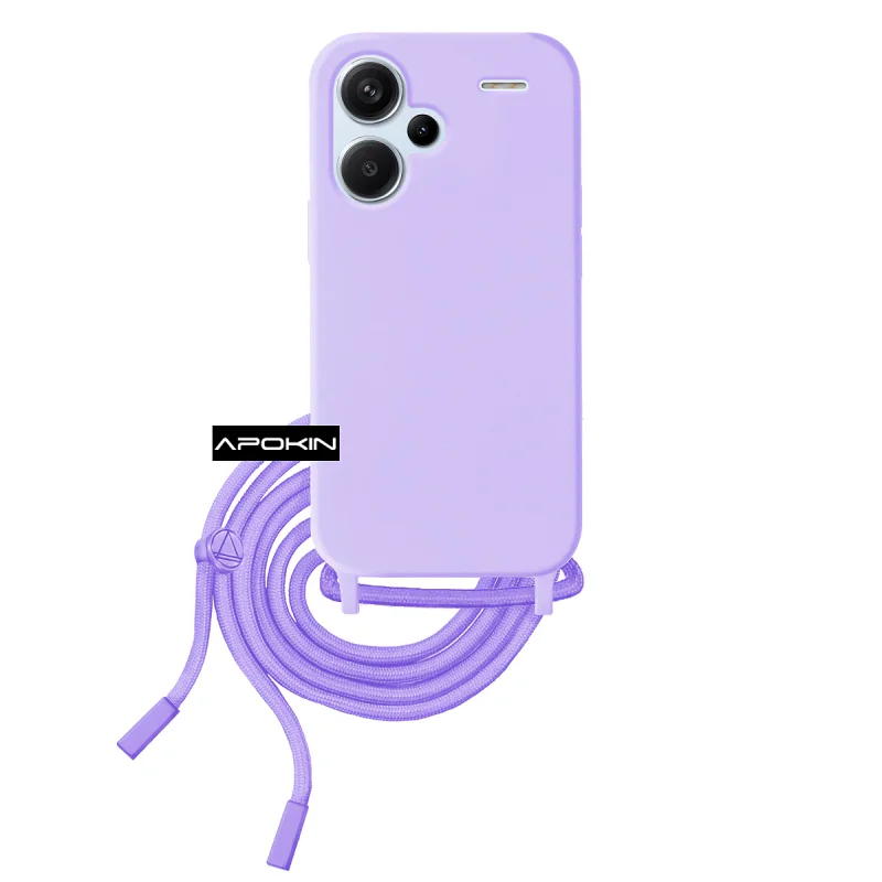 Capa Apokin para Xiaomi Redmi Note 13 Pro+ 5G Suave com Cordão Vermelho - Imagem 4
