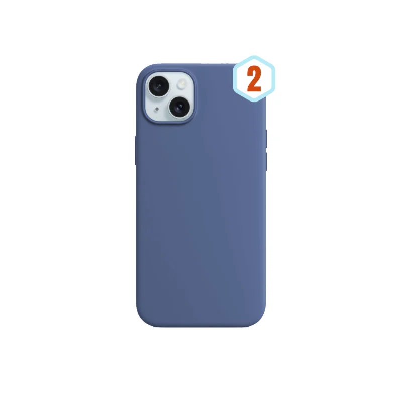 Capa Apokin para iPhone 13 / 14 Silicone Líquido com Efeito Pele Cor 6 - Imagem 4