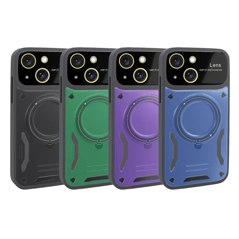 Capa Antigolpes Apokin para iPhone 15 Plus com Apoio Preto - Imagem 1