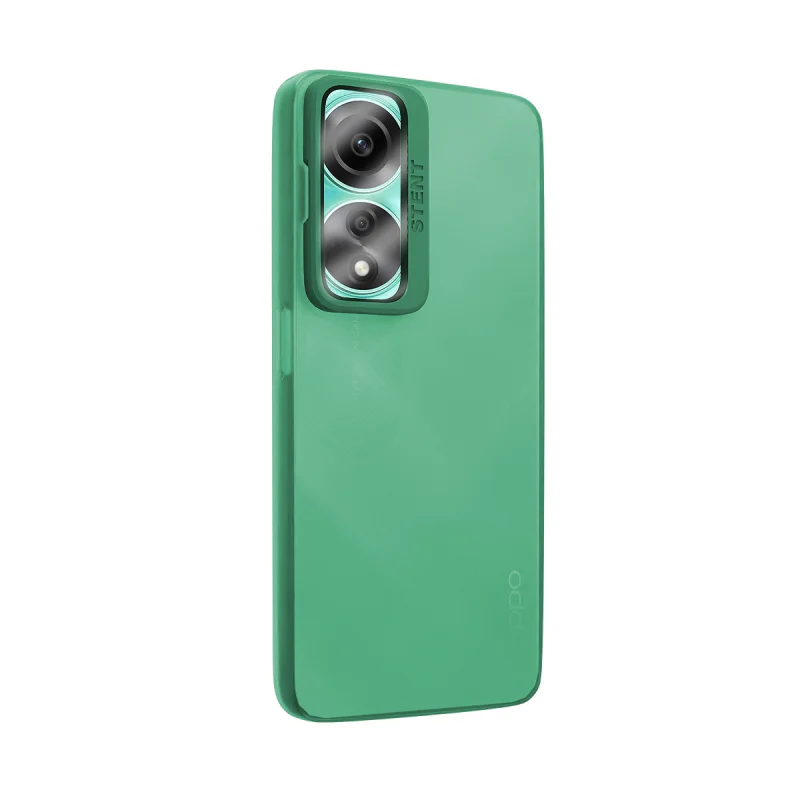 Capa em Silicone Apokin para Oppo A58 / A78 5G Mate com Suporte Azul - Imagem 2