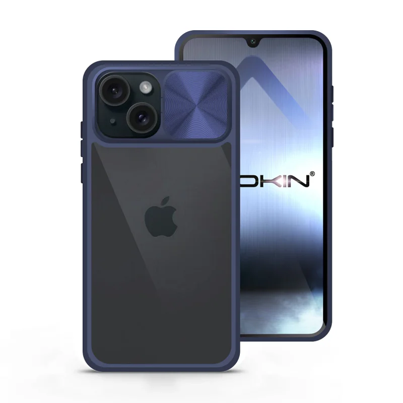 Capa de Gel Apokin Antichoque com Cobertura Deslizante para iPhone 15 Variedade de cores - Imagem 3