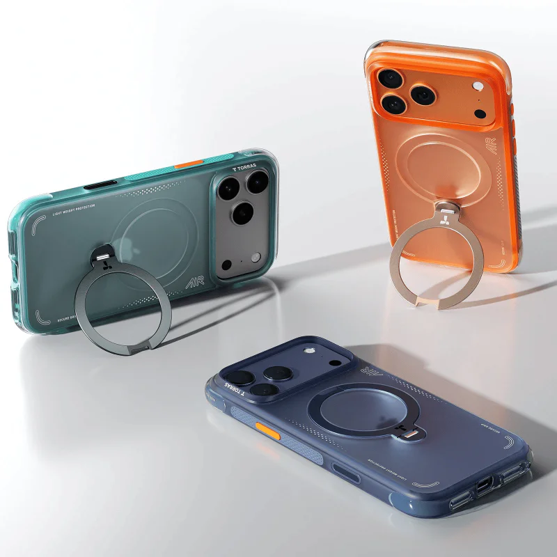 Capa Apokin Ostand Q3 Air para iPhone 17 Pro Max e iPhone 18 Pro Max Azul-marinho - Imagem 6