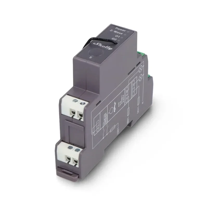 Interruptor Inteligente Shelly Wave Pro 2 Z-Wave para Calha DIN 2 Canais - Imagem 3