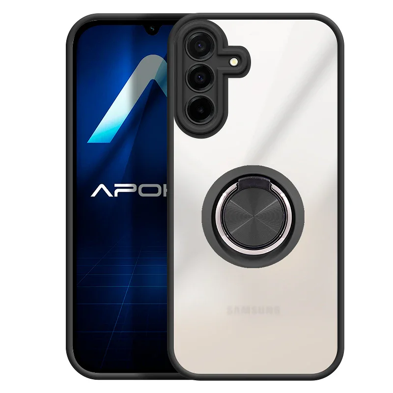 Capa Gel Apokin para Samsung Galaxy A26 com Suporte Magnético Fumê Preto - Imagem 1