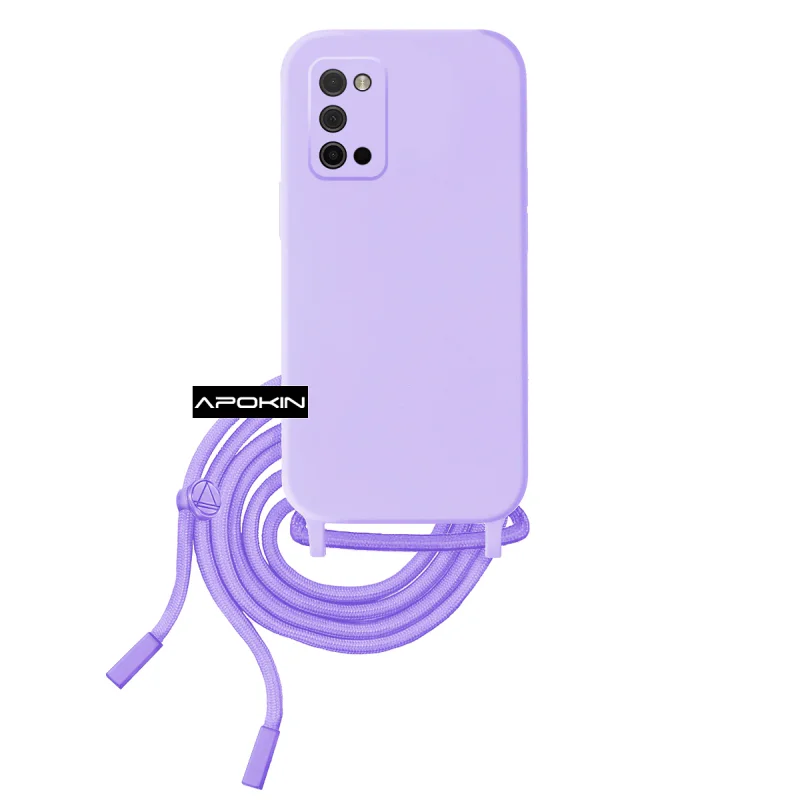 Capa Suave com Cordão Apokin para Samsung Galaxy A02s Variedade de cores - Imagem 4