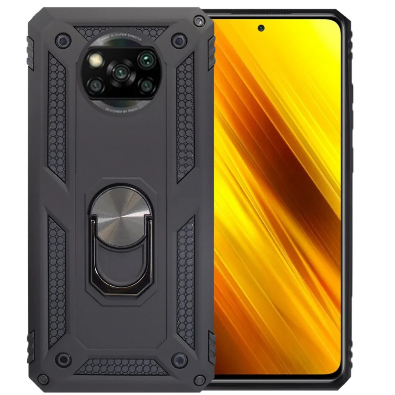 Capa Apokin para Xiaomi Poco X4 Pro 5G Antichoque em Alumínio com Íman e Anel 360 Graus - Imagem 1