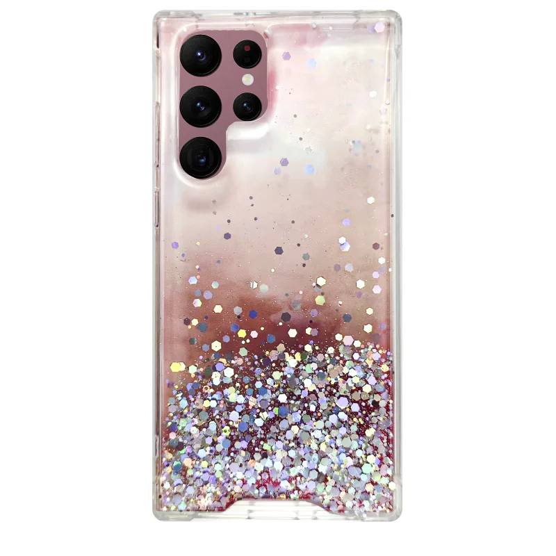 Capa Apokin para Samsung Galaxy S22 Ultra Gel Glitter com Proteção de Câmara 3D Multicolor - Imagem 2