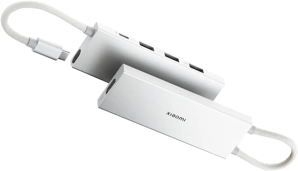 Docking USB-C Xiaomi 5 em 1 com 3x USB 3.0, USB-C PD e HDMI Branco