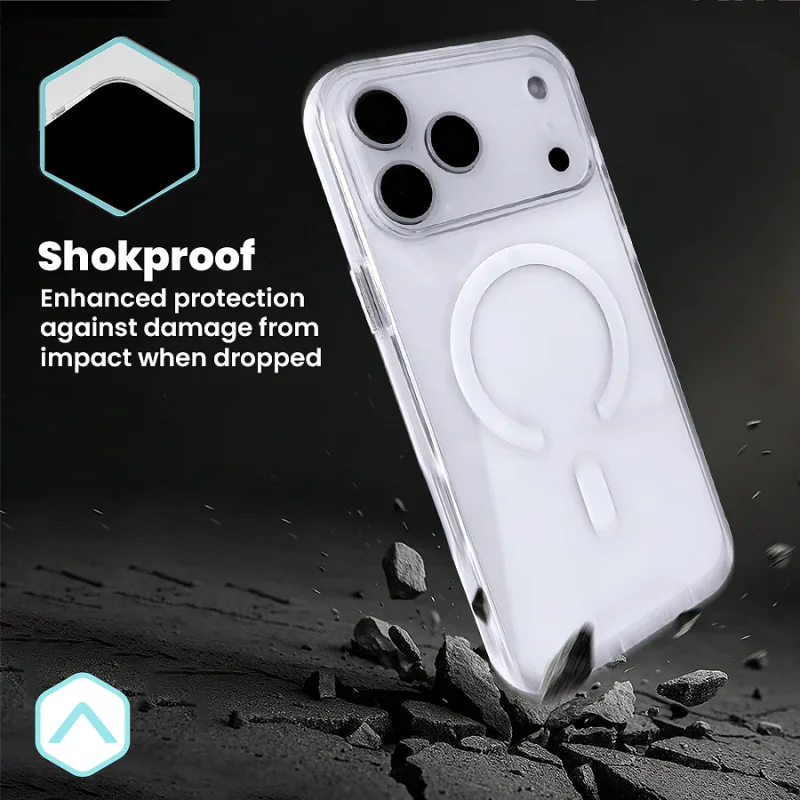 Capa Transparente Clear 3D com MagSafe Apokin para iPhone 16e e iPhone 17 - Imagem 3